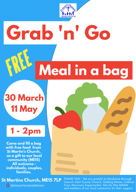 Grab 'n' Go - Meal in a Bag event poster.