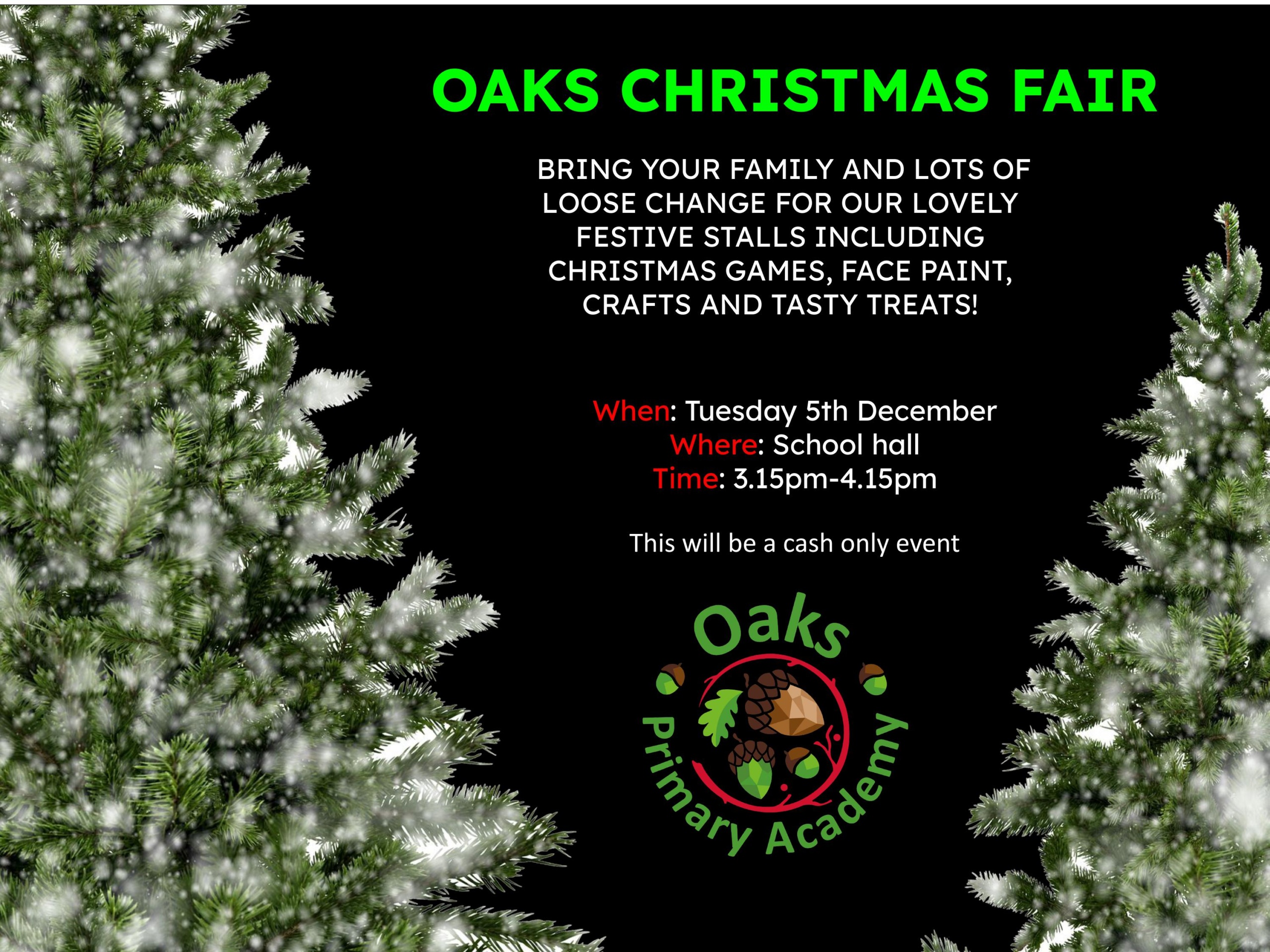 Oaks Christmas Fair Poster 2023